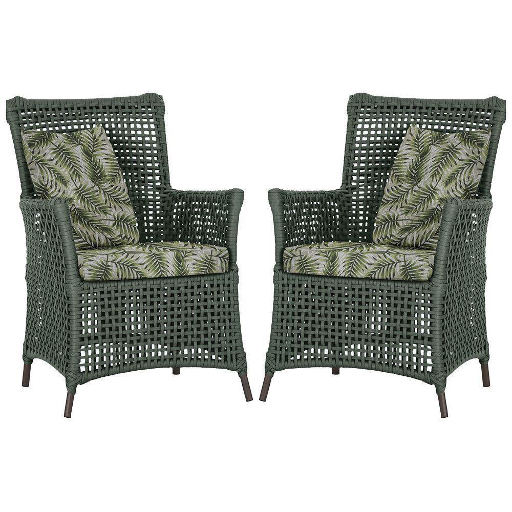 Poltronas Igapó Alumínio Pintura Marrom Corda Náutica E5 Verde - 1