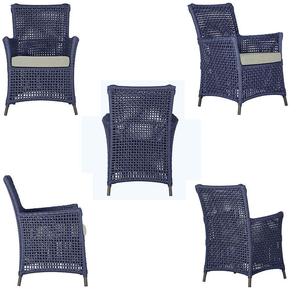 Poltronas Igapó Alumínio Pintura Marrom Corda Náutica E3 Azul - 3