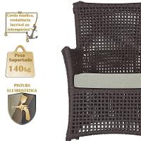 Poltronas Igapó Alumínio Pintura Marrom Corda Náutica E3 Marrom