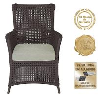 Poltronas Igapó Alumínio Pintura Marrom Corda Náutica E3 Marrom - 5