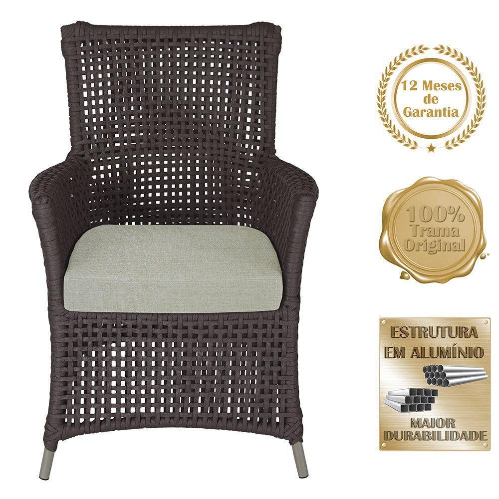 Poltronas Igapó Alumínio Pintura Fendi Corda Náutica E3 Marrom - 5