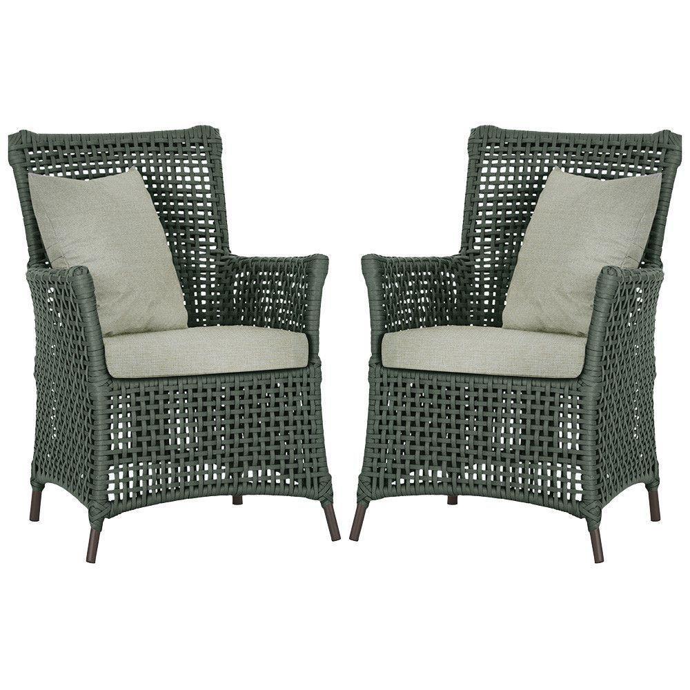 Poltronas Igapó Alumínio Pintura Marrom Corda Náutica E3 Verde - 1