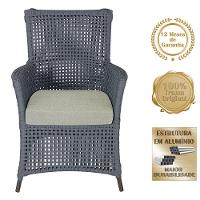 Poltronas Igapó Alumínio Pintura Marrom Corda Náutica E3 Prata - 5