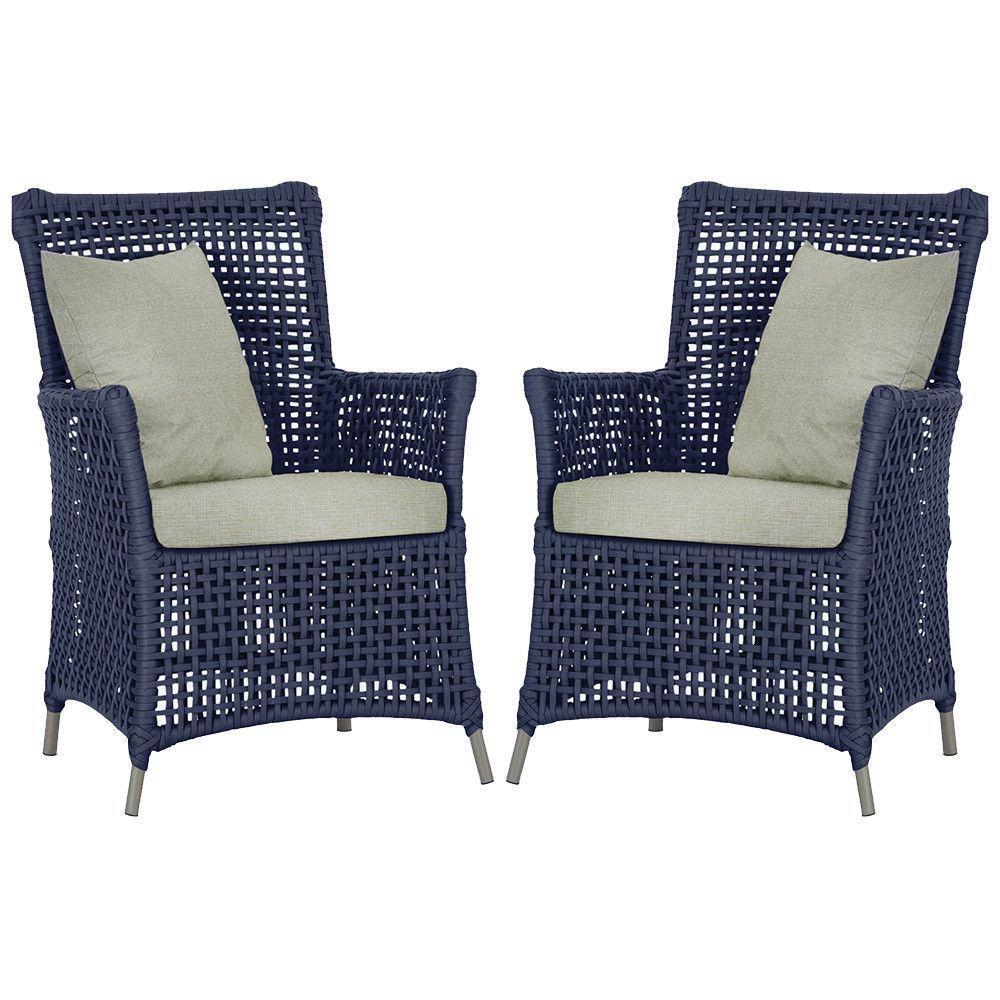 Poltronas Igapó Alumínio Pintura Fendi Corda Náutica E3 Azul - 1