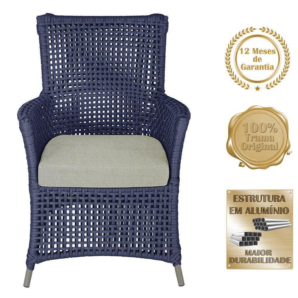 Poltronas Igapó Alumínio Pintura Fendi Corda Náutica E3 Azul - 5