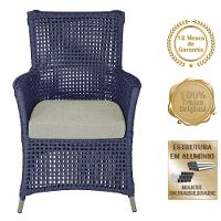 Poltronas Igapó Alumínio Pintura Fendi Corda Náutica E3 Azul - 5