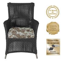 Poltronas Igapó Alumínio Pintura Fendi Corda Náutica E6 Preto - 5