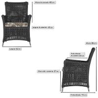 Poltronas Igapó Alumínio Pintura Fendi Corda Náutica E6 Preto - 6