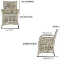 Poltronas Igapó Alumínio Pintura Marrom Corda Náutica E3 Rami - 6