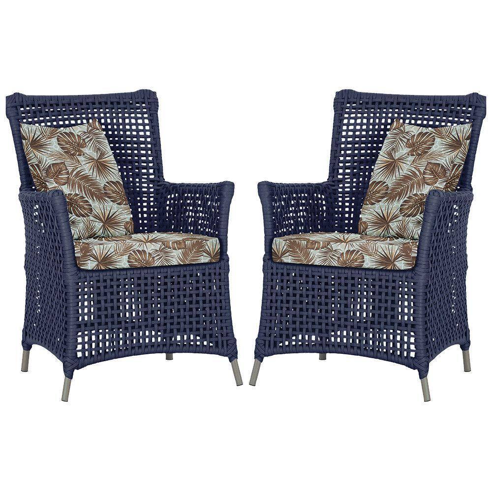 Poltronas Igapó Alumínio Pintura Fendi Corda Náutica E6 Azul - 1