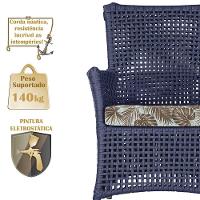 Poltronas Igapó Alumínio Pintura Fendi Corda Náutica E6 Azul