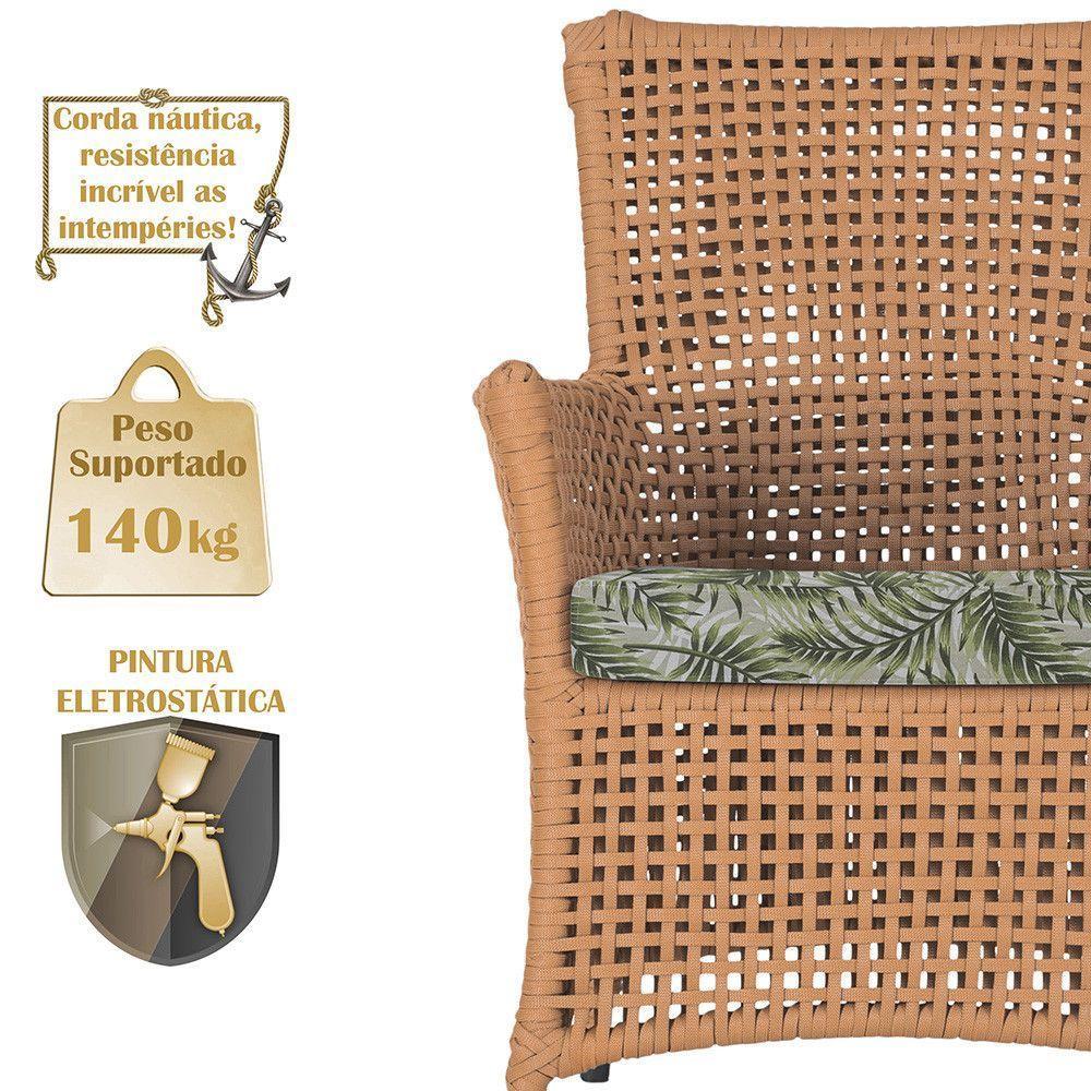Poltronas Igapó Alumínio Pintura Preta Corda Náutica E5 Terra Cota - 4