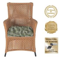 Poltronas Igapó Alumínio Pintura Preta Corda Náutica E5 Terra Cota - 5