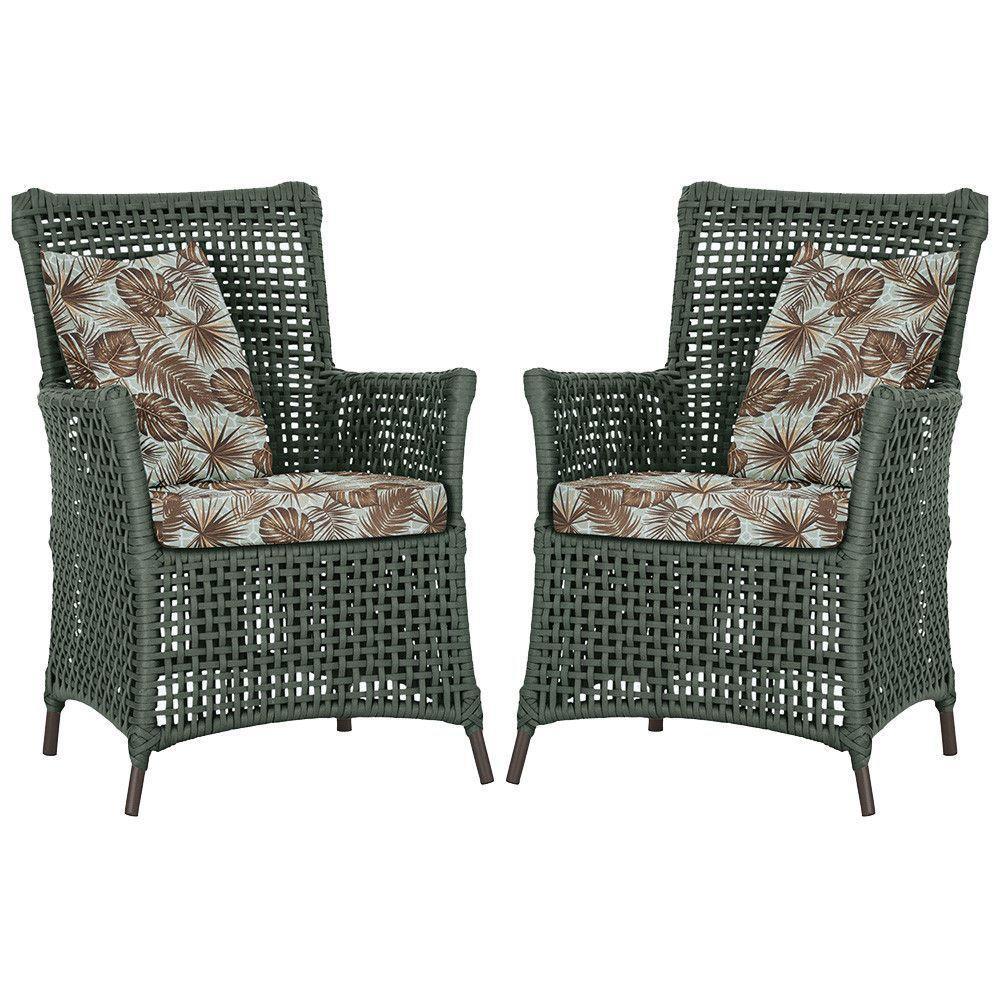 Poltronas Igapó Alumínio Pintura Marrom Corda Náutica E6 Verde - 1