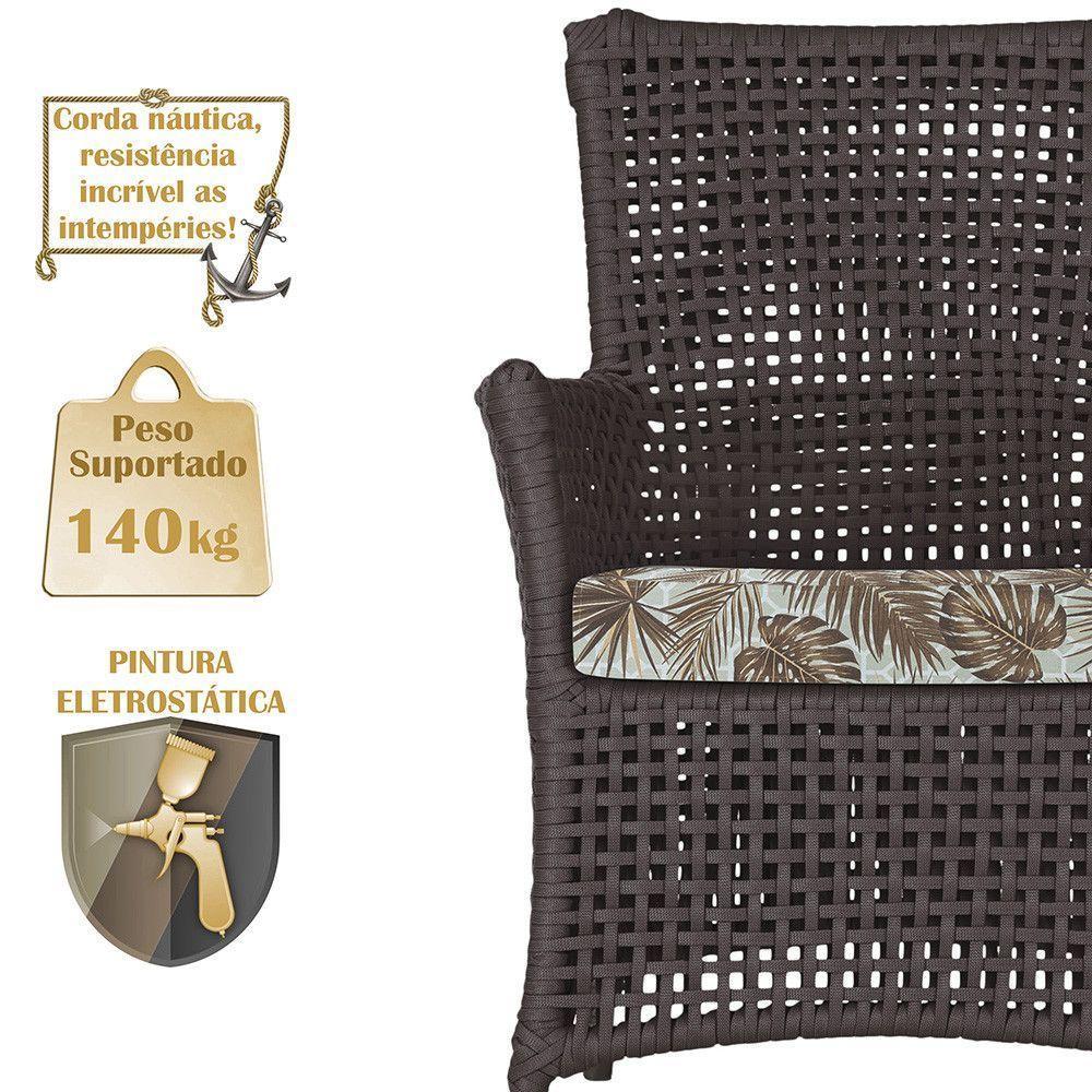 Poltronas Igapó Alumínio Pintura Marrom Corda Náutica E6 Marrom - 4