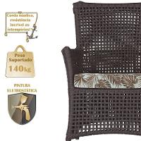 Poltronas Igapó Alumínio Pintura Marrom Corda Náutica E6 Marrom