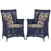 Poltronas Igapó Alumínio Pintura Marrom Corda Náutica E6 Azul - 1