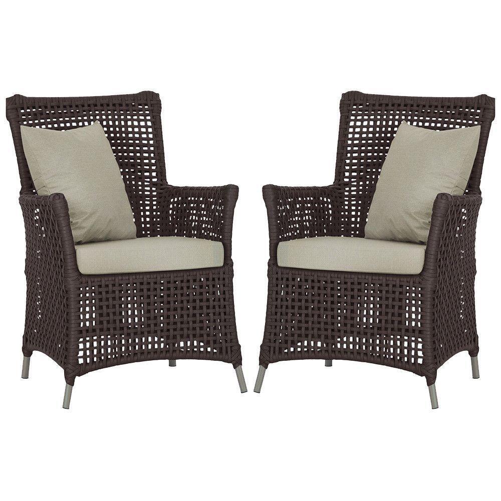 Poltronas Igapó Alumínio Pintura Fendi Corda Náutica E7 Marrom - 1