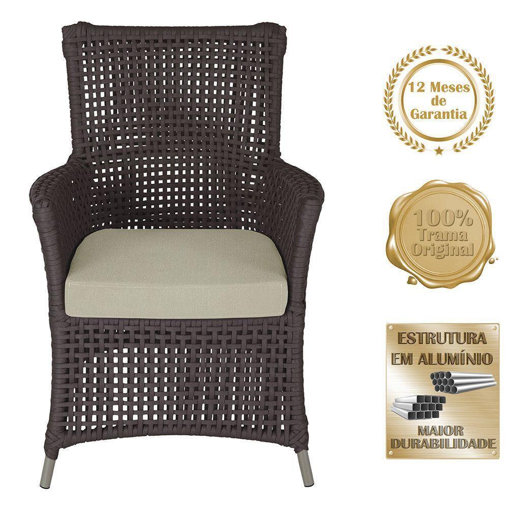 Poltronas Igapó Alumínio Pintura Fendi Corda Náutica E7 Marrom - 2