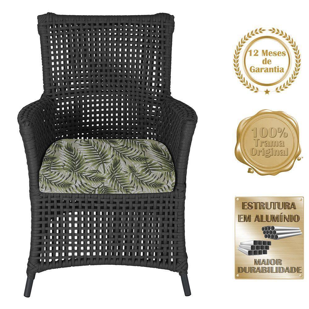 Poltronas Igapó Alumínio Pintura Preta Corda Náutica E5 Preto - 5