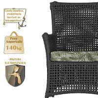 Poltronas Igapó Alumínio Pintura Preta Corda Náutica E5 Preto