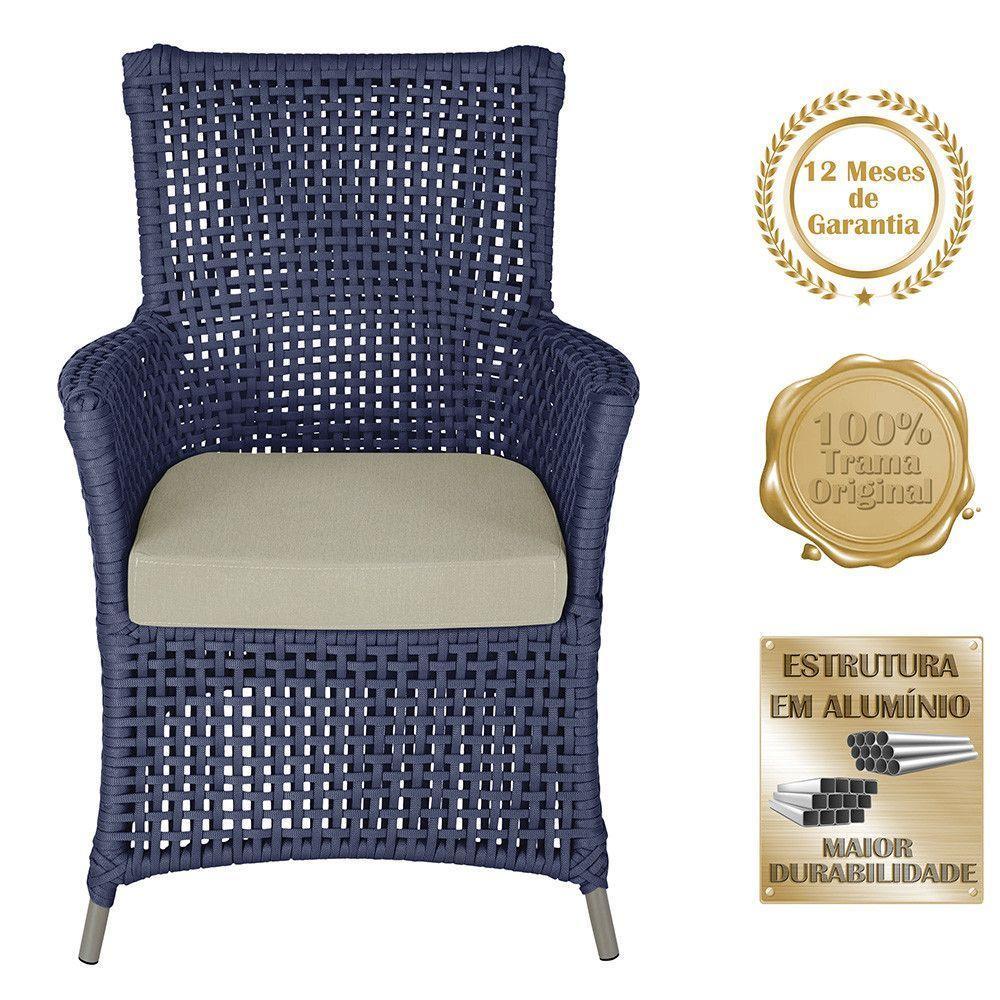 Poltronas Igapó Alumínio Pintura Fendi Corda Náutica E7 Azul - 5