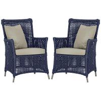 Poltronas Igapó Alumínio Pintura Fendi Corda Náutica E7 Azul - 1