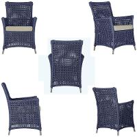 Poltronas Igapó Alumínio Pintura Fendi Corda Náutica E7 Azul - 3