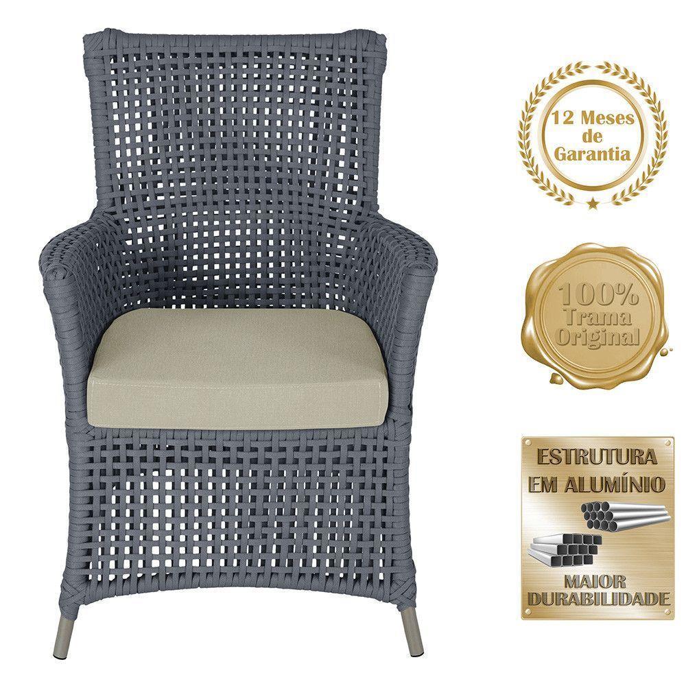 Poltronas Igapó Alumínio Pintura Fendi Corda Náutica E7 Prata - 5