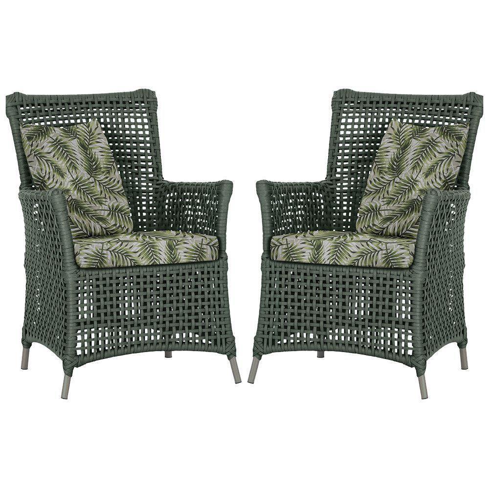 Poltronas Igapó Alumínio Pintura Fendi Corda Náutica E5 Verde - 1