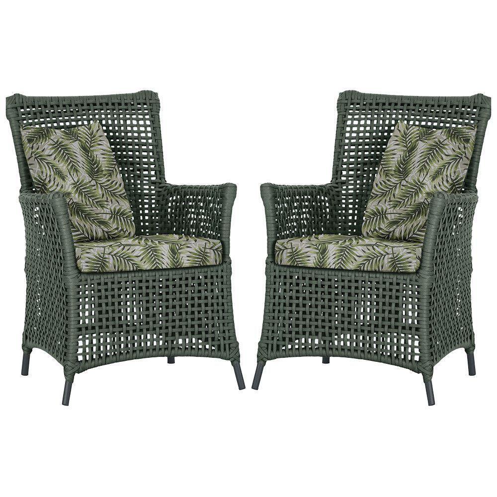 Poltronas Igapó Alumínio Pintura Preta Corda Náutica E5 Verde - 1