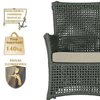 Poltronas Igapó Alumínio Pintura Fendi Corda Náutica E7 Verde - 3