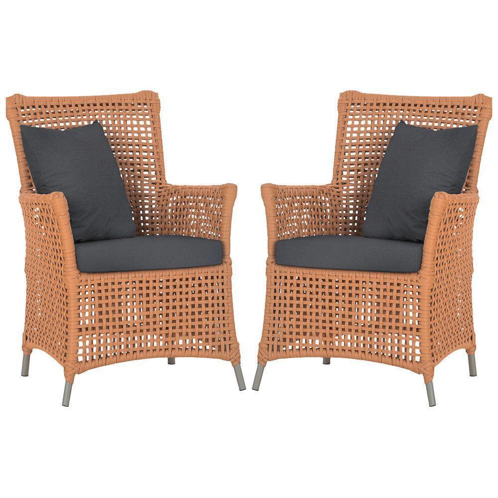 Poltronas Igapó Alumínio Micro Pintura Fendi Corda Náutica E Terra Cota - 1