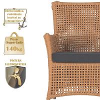 Poltronas Igapó Alumínio Micro Pintura Fendi Corda Náutica E Terra Cota