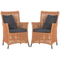 Poltronas Igapó Alumínio Pintura Preta Corda Náutica E11 Terra Cota - 1