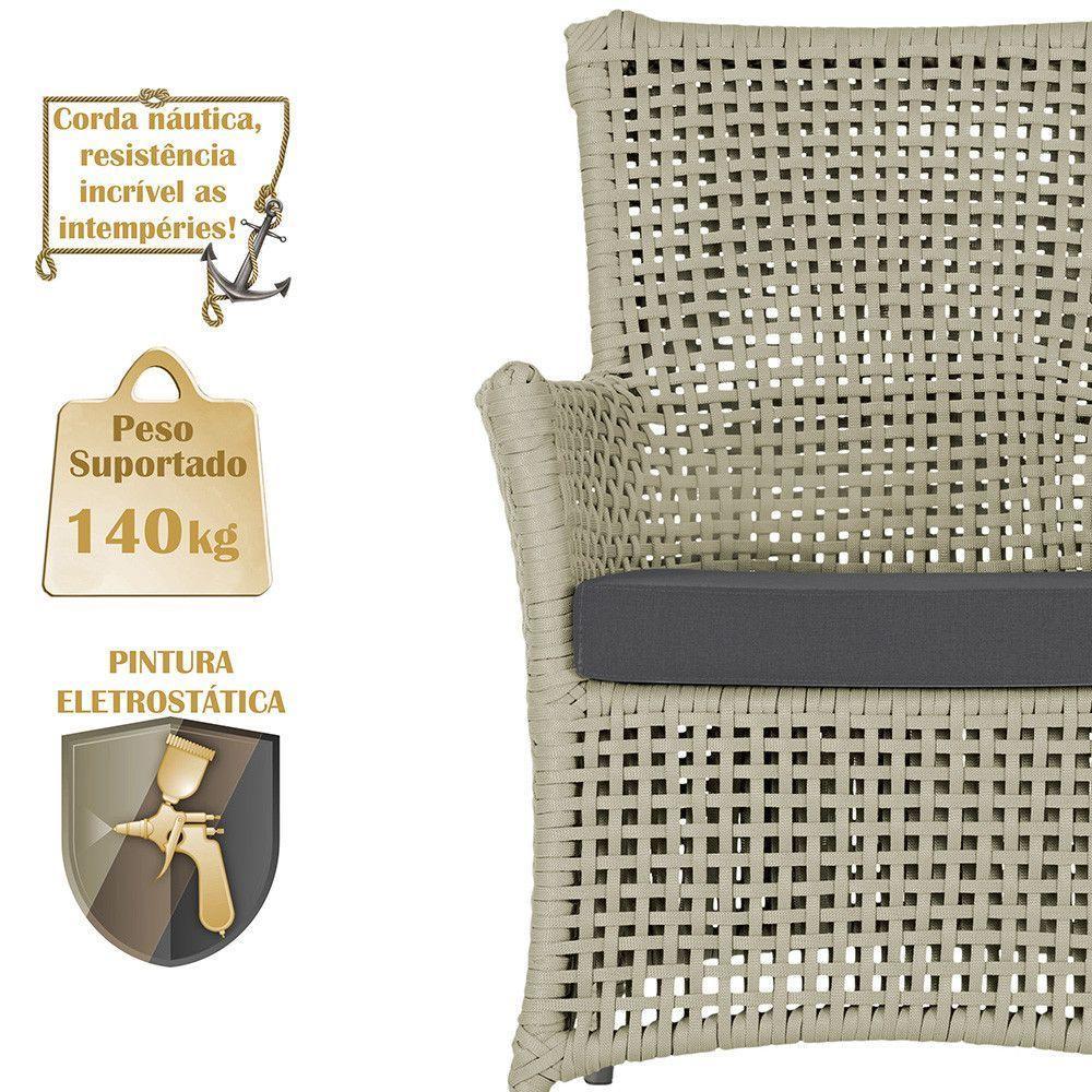 Poltronas Igapó Alumínio Micro Pintura Fendi Corda Náutica E Rami - 3