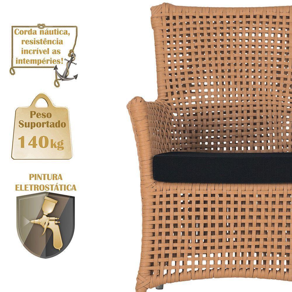 Poltronas Igapó Alumínio Pintura Fendi Corda Náutica E12 Terra Cota - 4