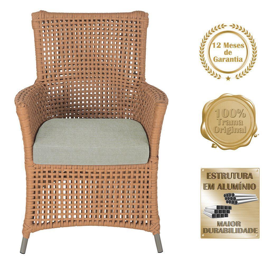 Poltronas Igapó Alumínio Pintura Fendi Corda Náutica E3 Terra Cota - 5