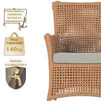 Poltronas Igapó Alumínio Pintura Fendi Corda Náutica E3 Terra Cota