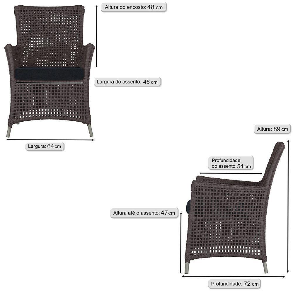 Poltronas Igapó Alumínio Pintura Fendi Corda Náutica E12 Marrom - 6