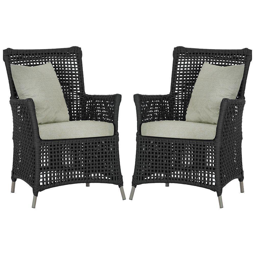 Poltronas Igapó Alumínio Pintura Fendi Corda Náutica E3 Preto - 1