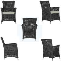 Poltronas Igapó Alumínio Pintura Fendi Corda Náutica E3 Preto - 2