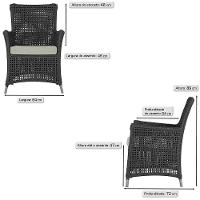 Poltronas Igapó Alumínio Pintura Fendi Corda Náutica E3 Preto - 5