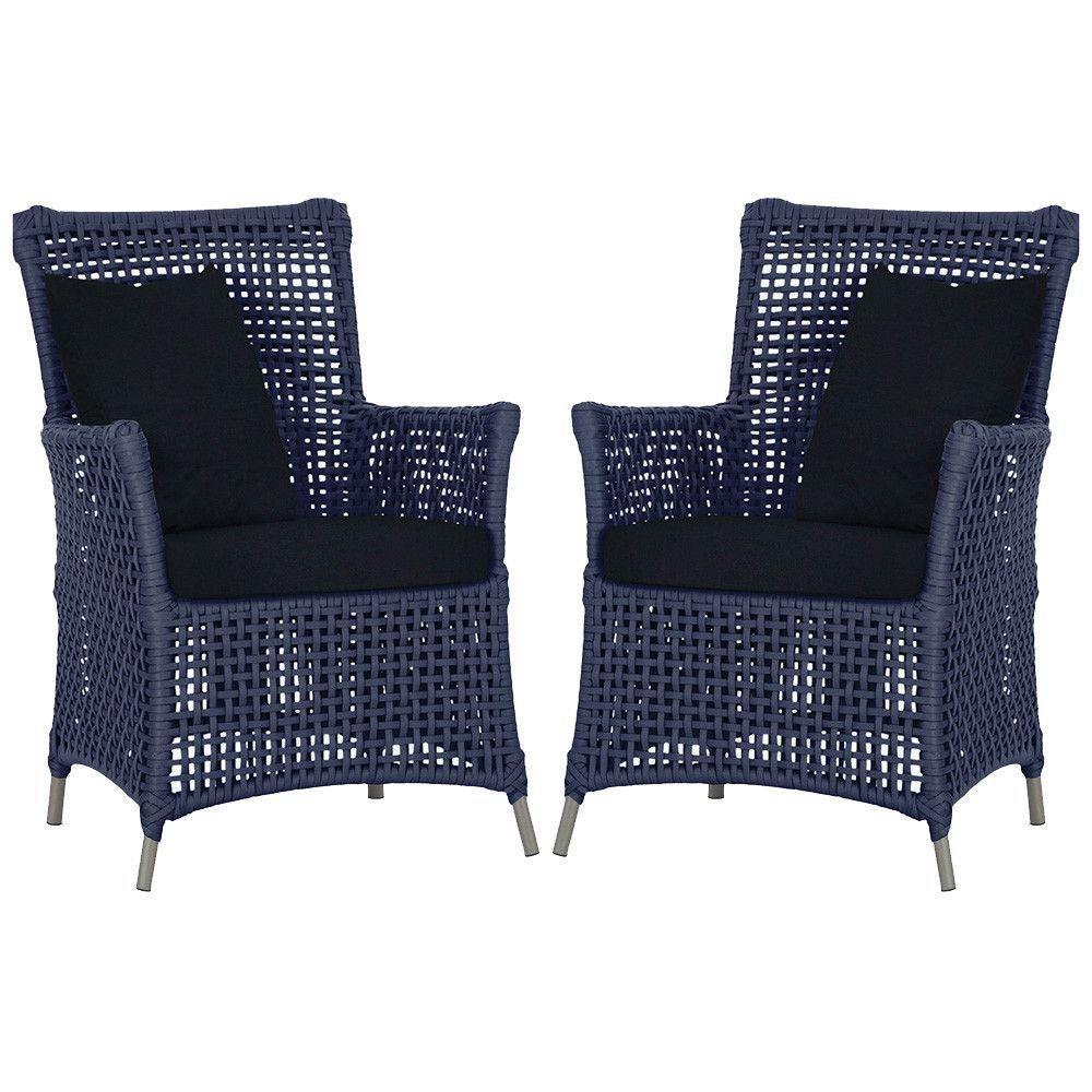 Poltronas Igapó Alumínio Pintura Fendi Corda Náutica E12 Azul - 1