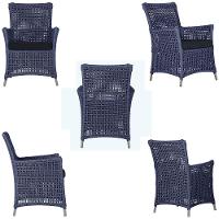 Poltronas Igapó Alumínio Pintura Fendi Corda Náutica E12 Azul - 3