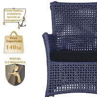 Poltronas Igapó Alumínio Pintura Fendi Corda Náutica E12 Azul