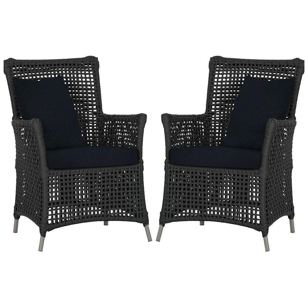 Poltronas Igapó Alumínio Pintura Fendi Corda Náutica E12 Preto - 1