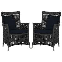 Poltronas Igapó Alumínio Pintura Fendi Corda Náutica E12 Preto - 1