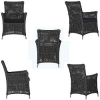 Poltronas Igapó Alumínio Pintura Fendi Corda Náutica E12 Preto - 3