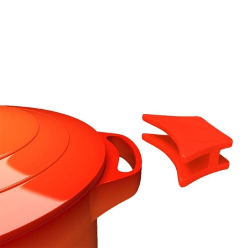 Panela Caçarola Le Cook Com Revestimento Cerâmico Laranja 28cm Lc1804 - 2